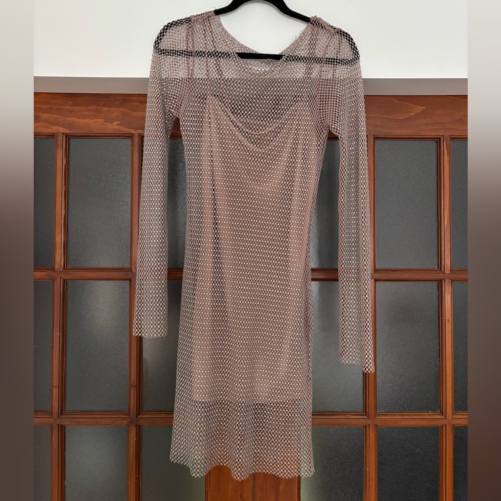 NWT Dynamite Mini Sparkle Mesh Dress